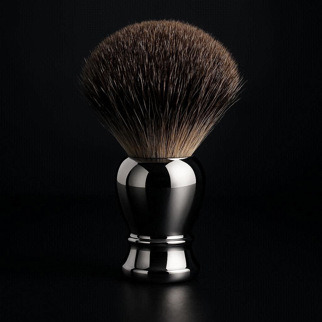 Premium Shaving Brush Alloy Handle Soft Bristles