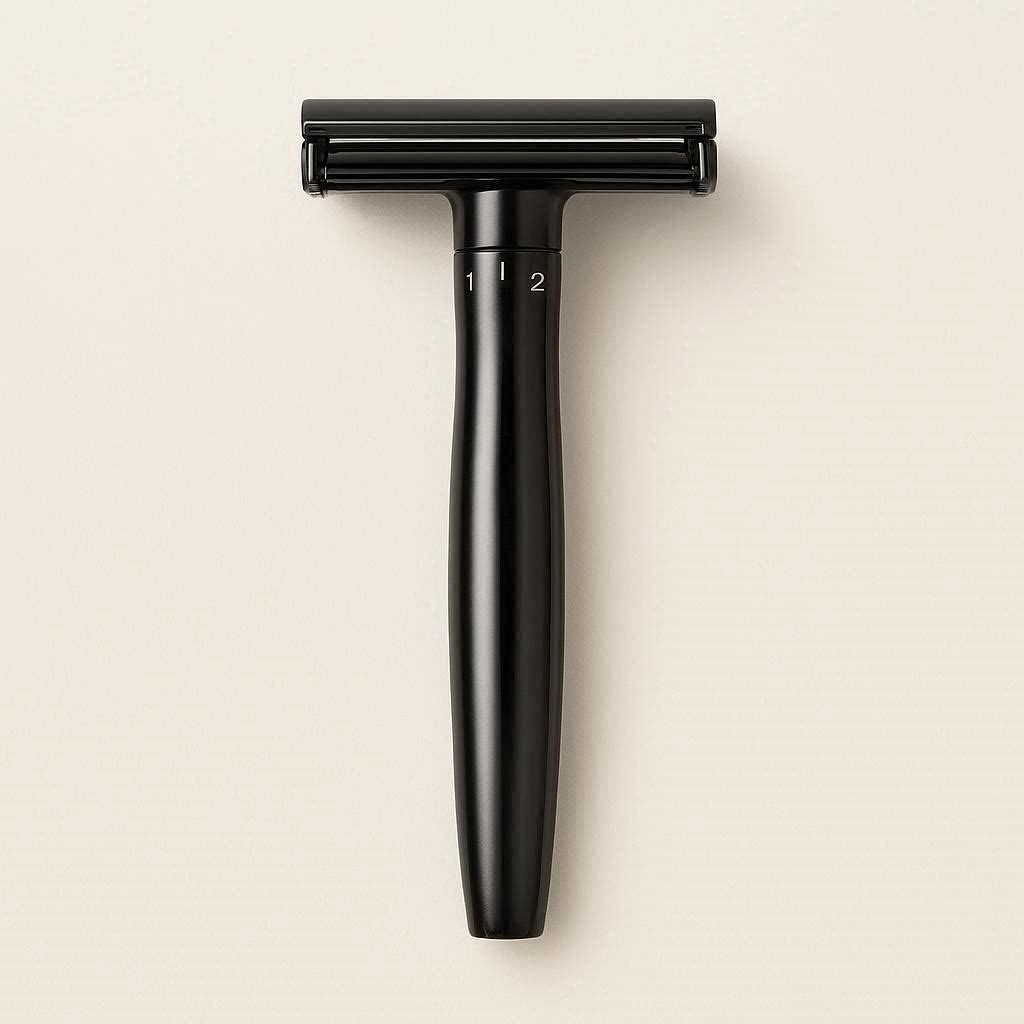 Double-Edge Safety Razor Kit (Razor + Stand + 5 Blades)